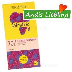 Produktfoto zu fairafric Zartbitterschokolade 70% 80 g