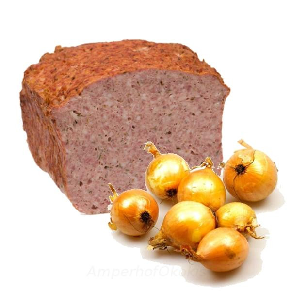 Produktfoto zu Zwiebelleberkäse 1 Brotzeitscheibe ca. 200g