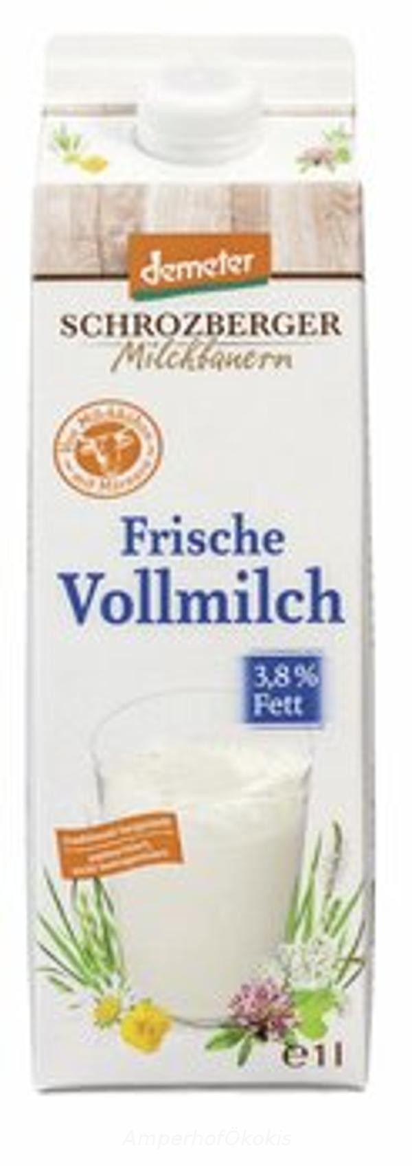 Produktfoto zu Frische Vollmilch 3,8% Fett 1 Liter