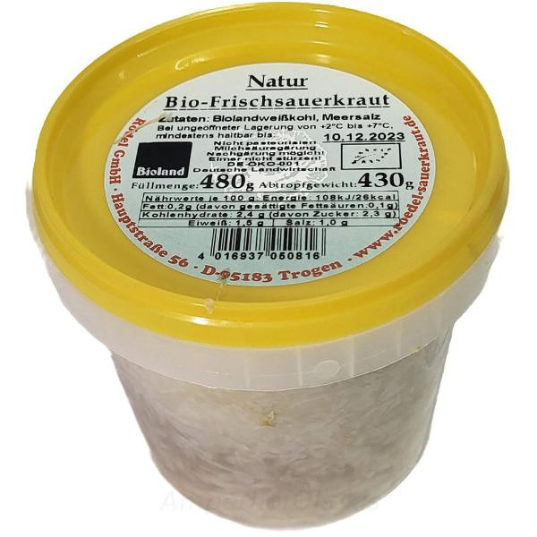 Produktfoto zu Sauerkraut frisch im Becher 480g