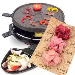 Produktfoto zu Raclette-Fleisch Rind, Schwein, Pute 750g geschnitten