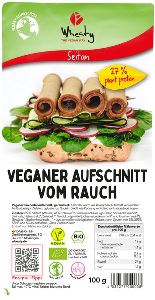 Veganer Aufschnitt vom Rauch von Wheaty