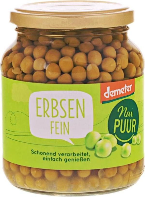 Produktfoto zu Erbsen im Glas 350 g