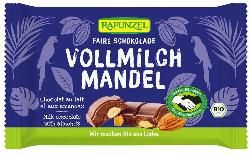 Produktfoto zu Vollmilch Schokolade mit ganzen Mandeln 100g