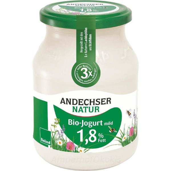 Produktfoto zu Magerjoghurt natur 1,8% Fett 500g Glas