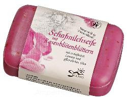 Produktfoto zu Schafmilchseife Rosenblätter 100 g