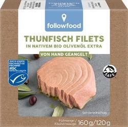 Produktfoto zu Thunfischfilets in Olivenöl 160 g