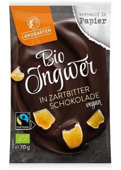 Produktfoto zu Ingwer in Zartbitterschokolade 70 g