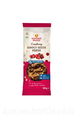 Produktfoto zu Simply Seeds Kekse Cranberry 150 g