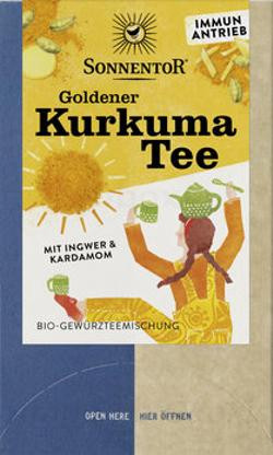 Produktfoto zu Goldener Kurkuma Tee 18 Teebeutel