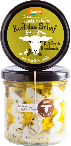 Produktfoto zu Schaffrischkäse Kräuter- Knoblauch 135g