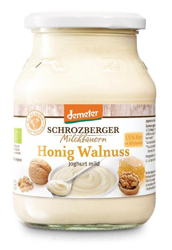 Produktfoto zu Demeter Joghurt Honig Walnuss 500g Glas