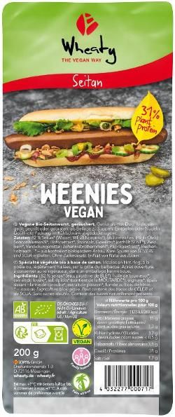 Produktfoto zu Vegane Bio-Seitanwurst, geräuchert 200g