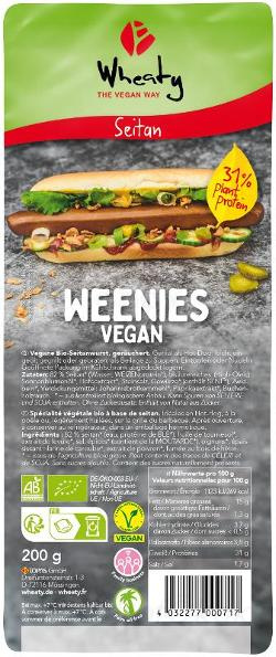 Produktfoto zu Vegane Bio-Seitanwurst, geräuchert 200g