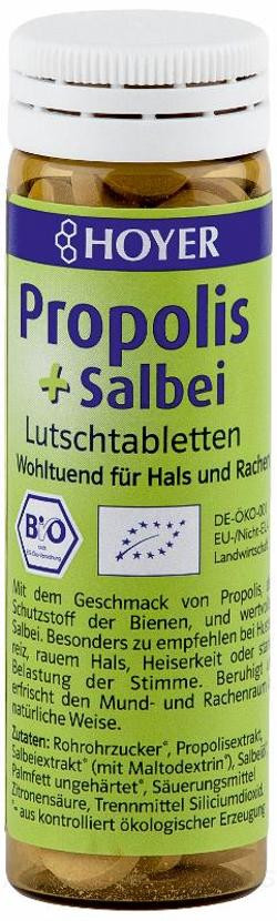 Produktfoto zu Lutschtabletten Propolis Salbei 60 Stück