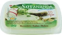 Produktfoto zu Frischkäse mit Meerrettich aus Sojamilch 140g