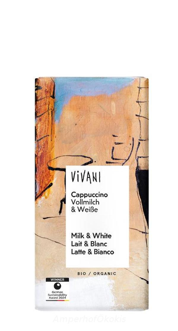 Produktfoto zu Vivani Cappuccino Vollmilch und Weiß 100 g